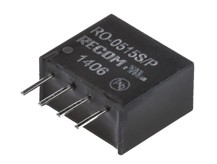 RO-0515S/P Recom | Recom RO DC-DC Converter, 15V dc/ 66mA Output