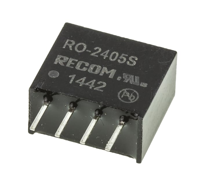 Recom RO DC-DC Converter, 5V dc/ 200mA Output, 21.6 → 26.4 V dc Input, 1W, Through Hole, +85°C Max Temp -40°C