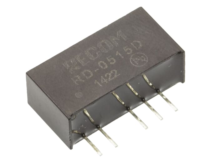 Convertidor dc-dc 2W, Salida ±15V dc, ±66mA, ±10%