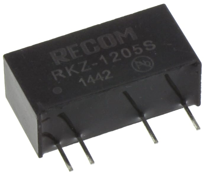 Recom RKZ DC-DC Converter, 5V dc/ 400mA Output, 10.8 → 13.2 V dc Input, 2W, Through Hole, +85°C Max Temp -40°C