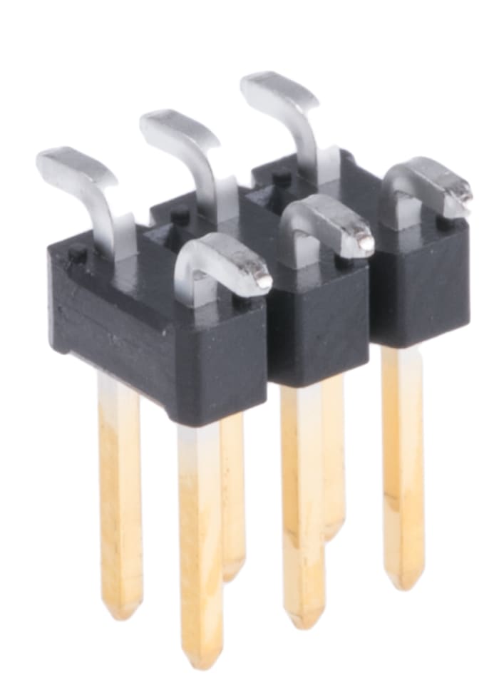 Amphenol Communications Solutions BergStik Series Straight Surface Mount Pin Header, 6 Contact(s), 2.54mm Pitch, 2