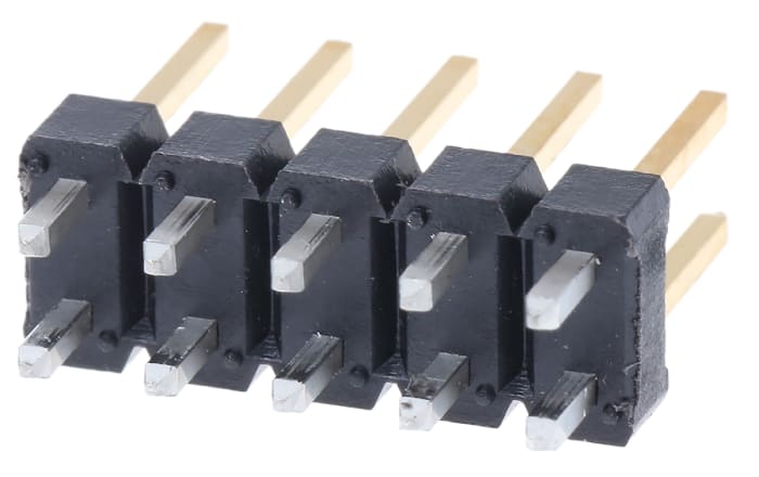 10 way DIL v-hdr 2.4mm tail T/H Bergstik