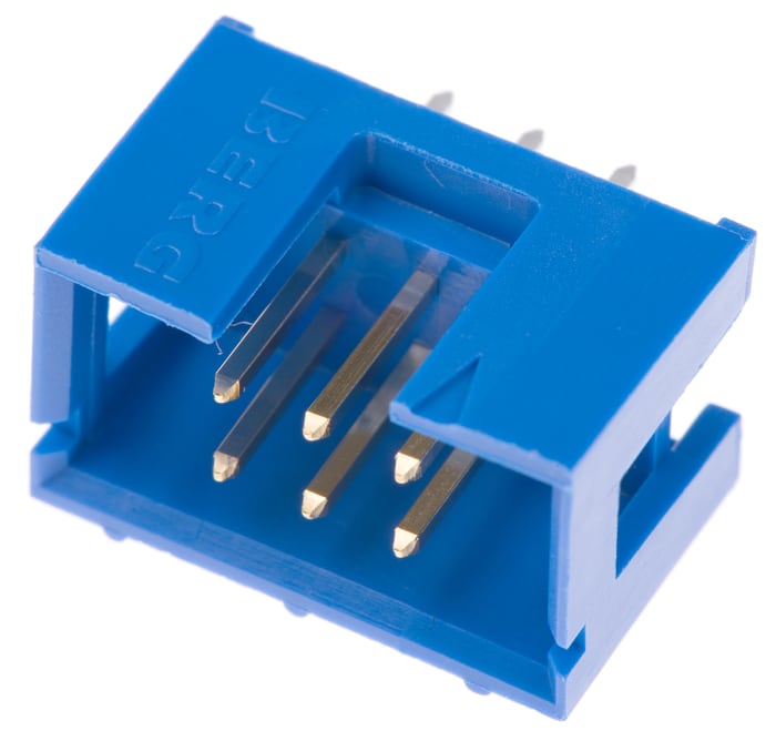 Amphenol Communications Solutions Quickie Series Straight Through Hole PCB Header, 6 Contact(s), 2.54mm Pitch, 2