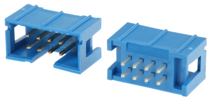 Amphenol Communications Solutions Quickie Series Straight Through Hole PCB Header, 8 Contact(s), 2.54mm Pitch, 2