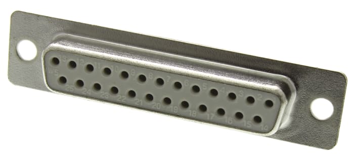 ASSMANN WSW A-DF 25 Way Panel Mount D-sub Connector Socket, 2.77mm Pitch