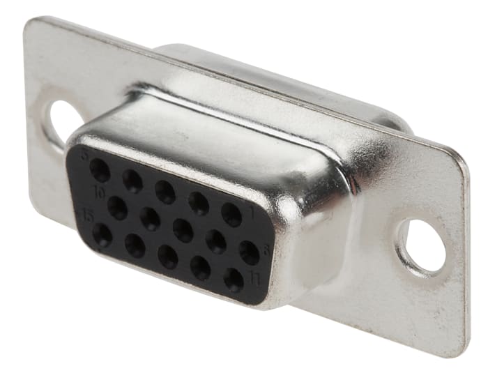 Connecteur Sub-D Femelle ASSMANN WSW 15 voies Montage panneau Droit