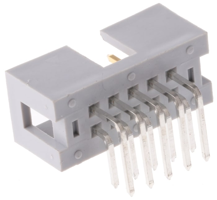 Konektor PCB, řada: AWHW, počet kontaktů: 10, počet řad: 2, rozteč: 2.54mm izolace pájením, orientace těla: Pravý úhel,
