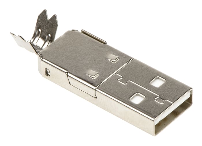 Connecteur USB A Mâle ASSMANN WSW ports, Montage sur câble, Droit