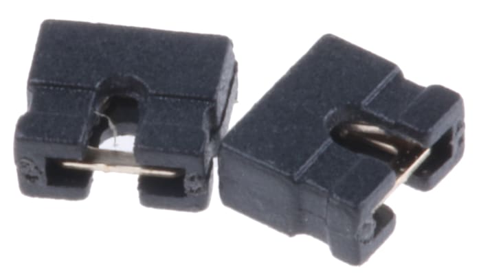 Cavalier au pas de 2mm Noir, 2 contacts