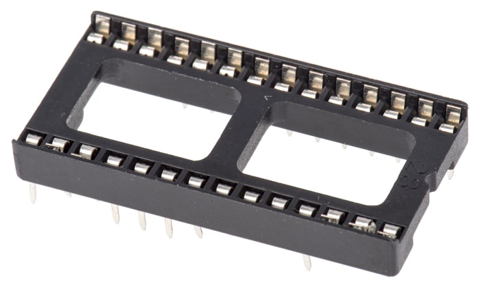 ASSMANN WSW 2.54mm Pitch Vertical 28 Way, Through Hole Stamped Pin Open Frame IC Dip Socket, 1A