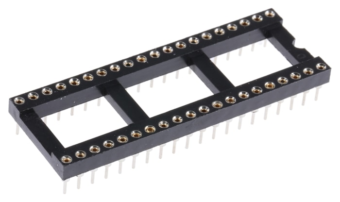 Patice Dip IC, rozteč: 2.54mm šířka řady 15.24mm, počet kontaktů: 40, Průchozí otvor Obrácený kolík , 3A, svislá