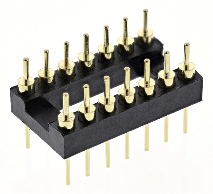 Adaptateur CI, DIP mâle 14 broches vers DIP 14 contacts Mâle, montage Traversant
