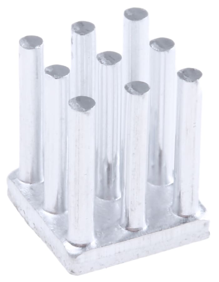 Fischer Elektronik Heatsink, Universal Square Alu, 26.3K/W, 10 x 10 x 12.5mm, Adhesive Foil, Conductive Foil