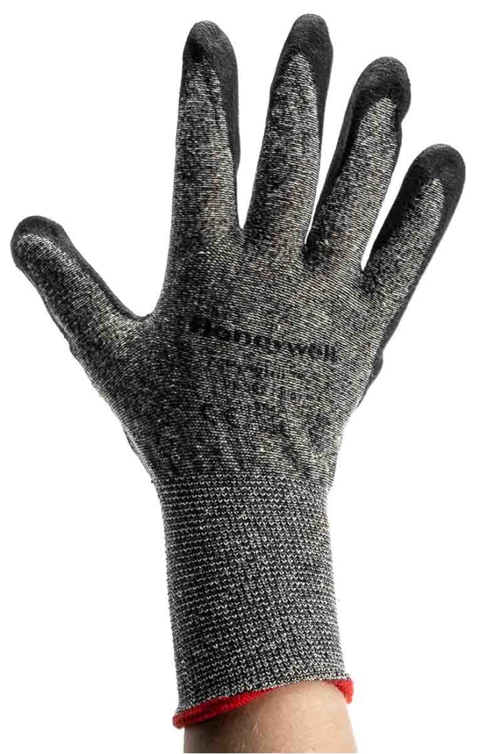 Honeywell Safety Black Nylon General Purpose Work Gloves, Size 7, Nitrile Coating