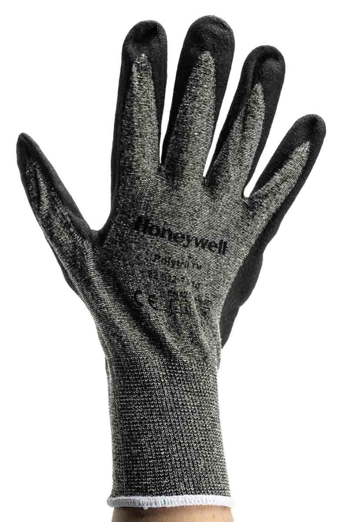 Honeywell Safety Black Nylon General Purpose Work Gloves, Size 10, Nitrile Coating