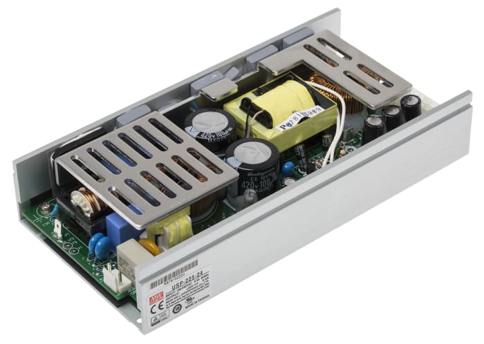 Mean Well Embedded Switch Mode Power Supply SMPS, USP-225-24, 24V dc, 9.4A, 225.6W, 1 Output, 127 → 370 V dc, 90