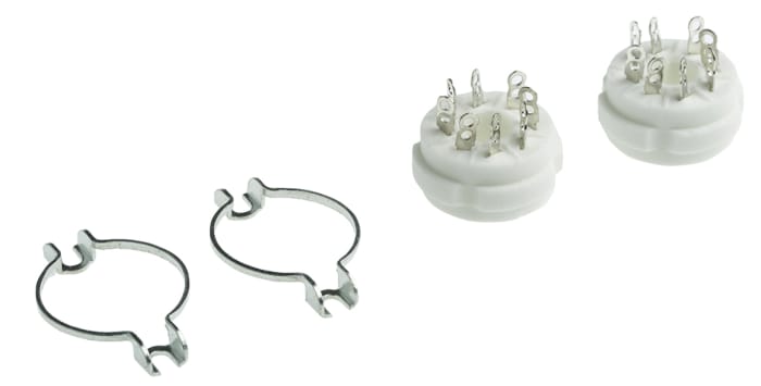 RS PRO Thermionic Valve Base, Octal Base For 6550, 6CA7, 6P3P, 8-pin vacuum tubes such as EL34, KT88