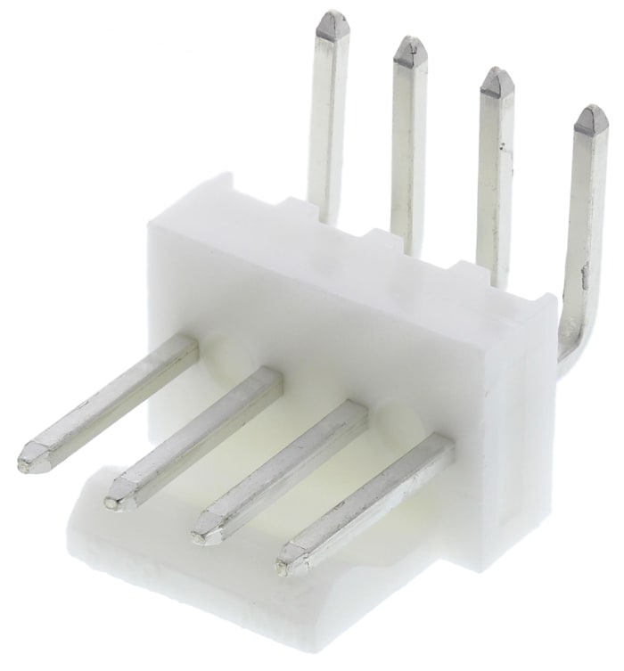 Molex KK 254 Series Right Angle Through Hole Pin Header, 4 Contact(s), 2.54mm Pitch, 1 Row(s), Unshrouded