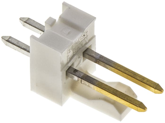 Embase à broches Molex, KK 254, 2 pôles , 2.54mm 1 rangée, Droit