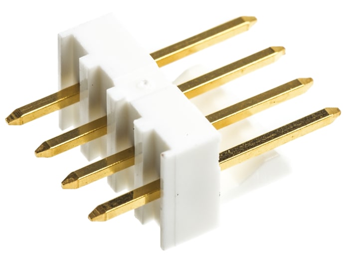 Molex KK 254 Series Straight Through Hole Pin Header, 4 Contact(s), 2.54mm Pitch, 1 Row(s), Unshrouded