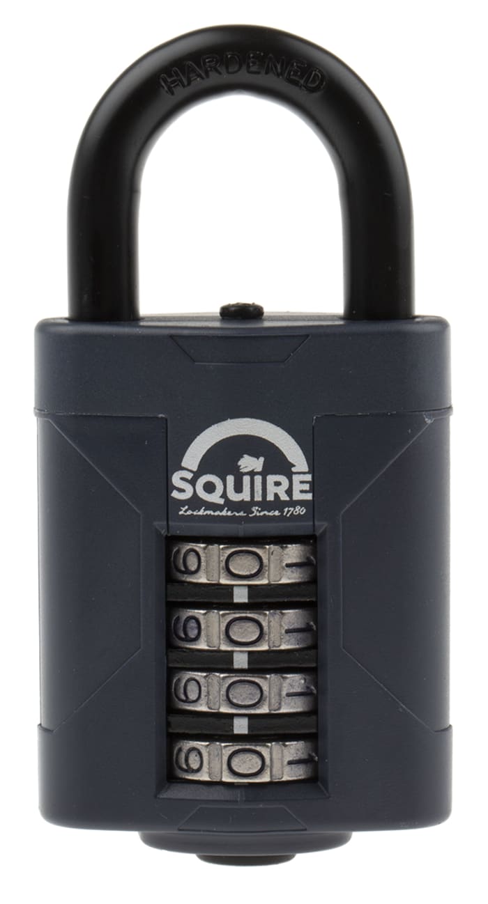 Squire Combination Weatherproof Die Cast Alloy Combination Padlock, 8mm Shackle, 50mm Body