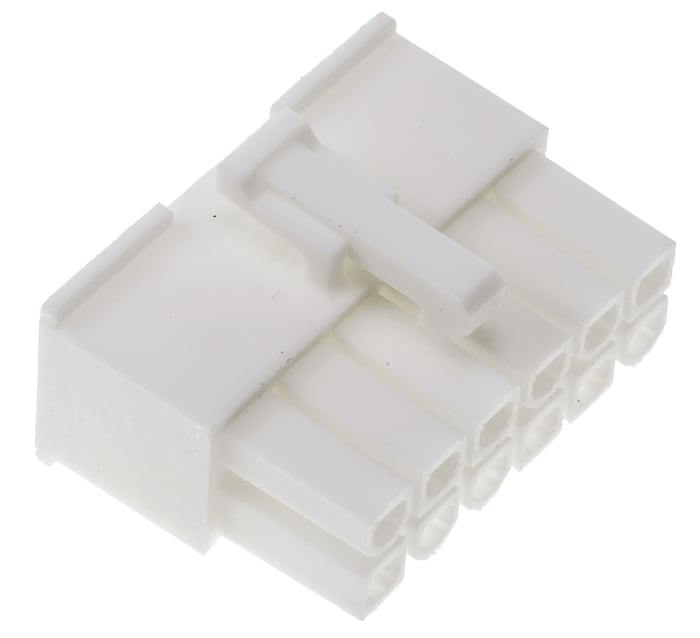Molex, Mini-Fit Jr Male Connector Housing, 4.2mm Pitch, 12 Way, 2 Row