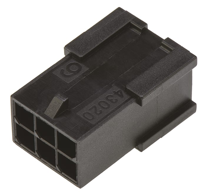 Molex, Micro-Fit 3.0 Male Connector Housing, 3mm Pitch, 6 Way, 2 Row