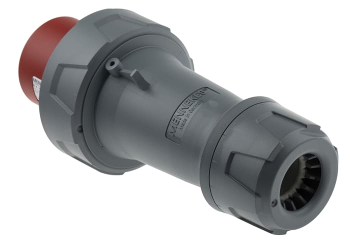 MENNEKES, PowerTOP Plus IP67 Red Cable Mount 3P + N + E Industrial Power Plug, Rated At 63A, 400 V