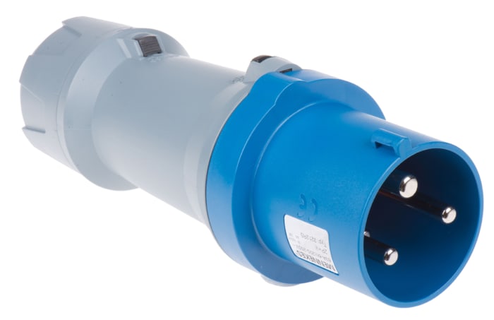 MENNEKES, PowerTOP IP44 Blue Cable Mount 2P + E Industrial Power Plug, Rated At 63A, 230 V