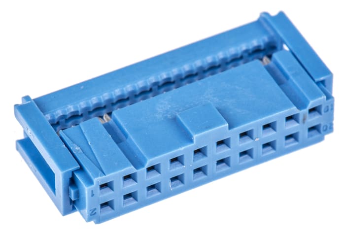 TE Connectivity 20-Way IDC Connector Socket for Cable Mount, 2-Row