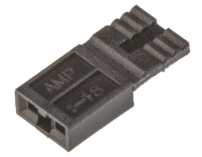 TE Connectivity, AMPMODU NOVO Shunt Female Straight Black Handle, Open Top 2 Way 1 Row 2.54mm Pitch