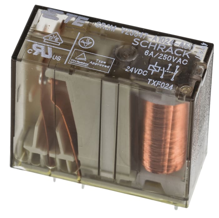 TE Connectivity Röle (Tutucu Olmayan), PCB'ye Montaj, 24V dc DPST