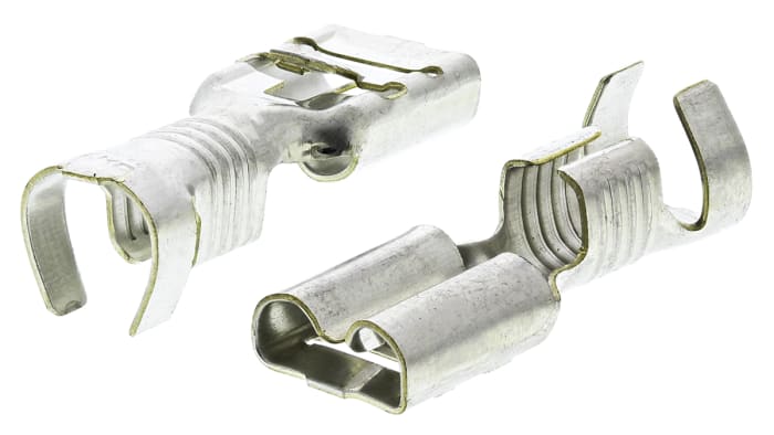 TE Connectivity FASTIN-FASTON .250 Uninsulated Female Spade Connector, Receptacle, 6.35 x 0.81mm Tab Size, 4mm² to 6mm²