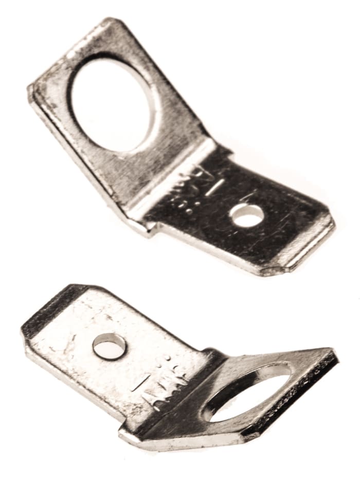 TE Connectivity FASTON .250 Uninsulated Male Spade Connector, PCB Tab, 6.35 x 0.81mm Tab Size
