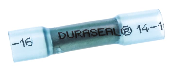 TE Connectivity, DuraSeal Butt Splice Connector, Blue, Insulated, Tin 16 → 14 AWG