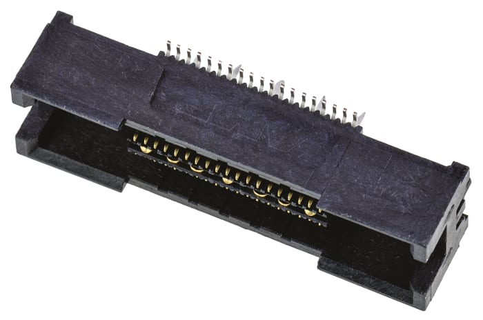 Connecteur femelle pour CI, 38 contacts, 2 rangées, 0.64mm, Montage en surface, Droit