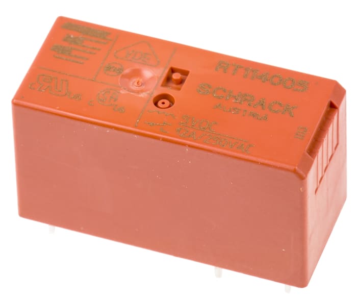 TE Connectivity PCB Mount Power Relay, 5V dc Coil, 12A Switching Current, SPDT