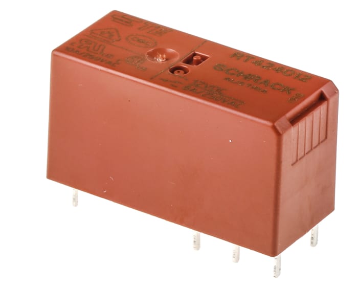 Relais de puissance TE Connectivity RT2, 2 RT, bobine 12V c.c. Montage sur CI