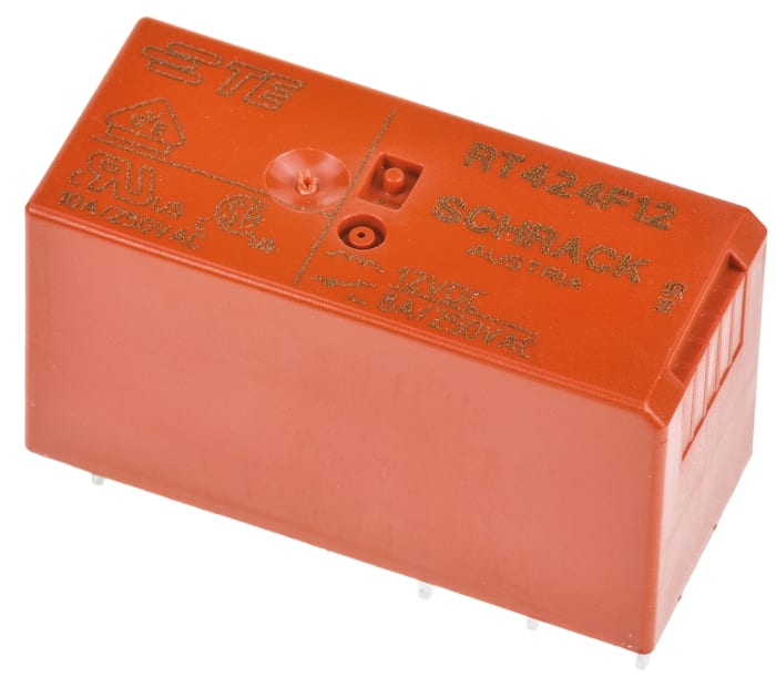 TE Connectivity PCB Mount Latching Power Relay, 12V dc Coil, 15A Switching Current, DPDT