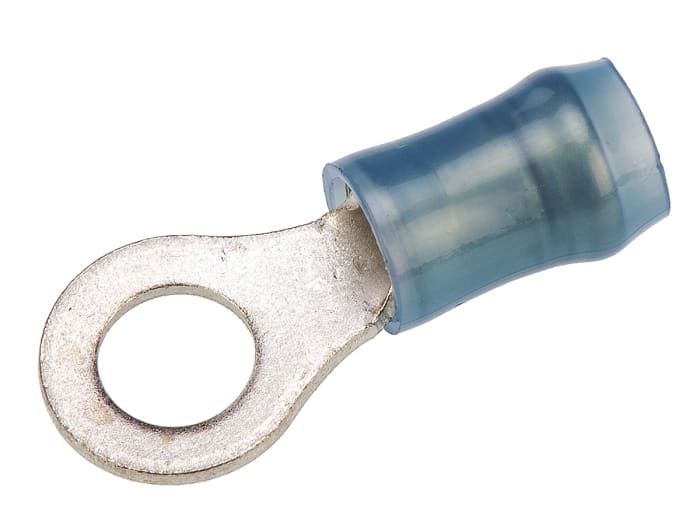 Cosses à œillet TE Connectivity, Isolée, Bleu, 2.6mm², M5, 8.71mm