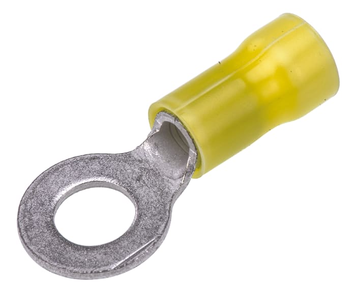Cosses à œillet TE Connectivity, Isolée, Jaune, 6mm², M6, 12.7mm