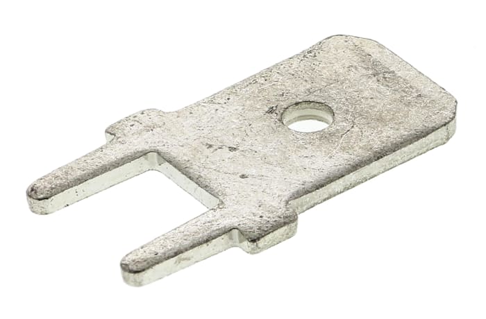 TE Connectivity FASTON .250 Uninsulated Male Spade Connector, PCB Tab, 6.35 x 0.81mm Tab Size