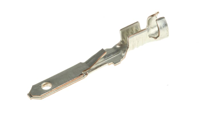 TE Connectivity FASTIN-FASTON .110 Uninsulated Male Spade Connector, Tab, 2.8mm Tab Size, 0.5mm² to 1.5mm²