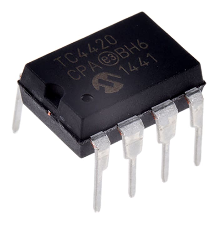 Microchip TC4420CPA MOSFET Gate Driver 1, 6 A, 18V 8-Pin, PDIP