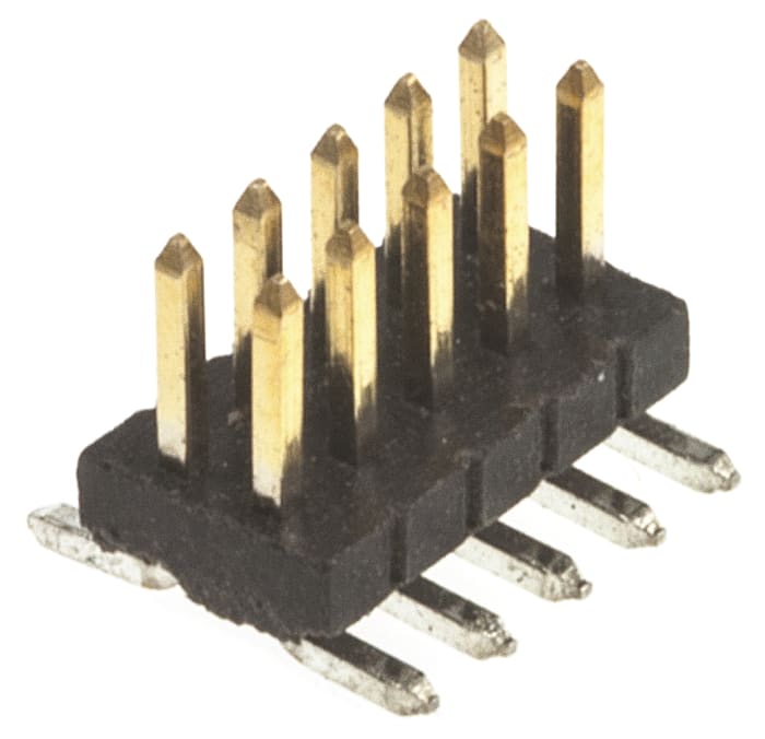 HARWIN Archer M50 Series Straight Surface Mount Pin Header, 10 Contact(s), 1.27mm Pitch, 2 Row(s), Unshrouded