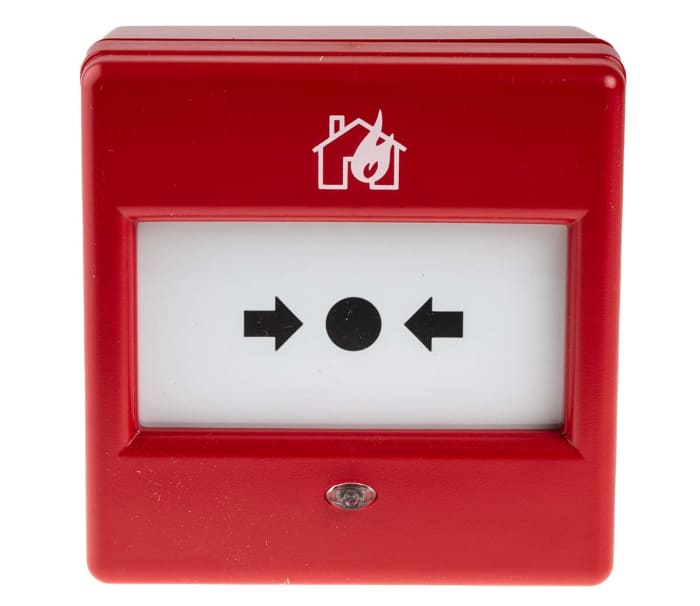 Coffret de sécurité Bris de glace Rouge, Eaton, Bris de verre, 87 x 87 x 53mm