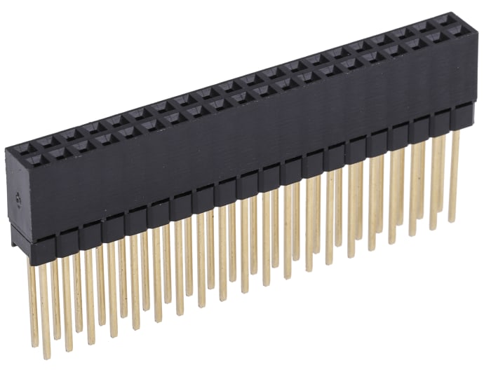 HARWIN Straight Through Hole Mount PCB Socket, 40-Contact, 2-Row, 2.54mm Pitch, Solder Termination
