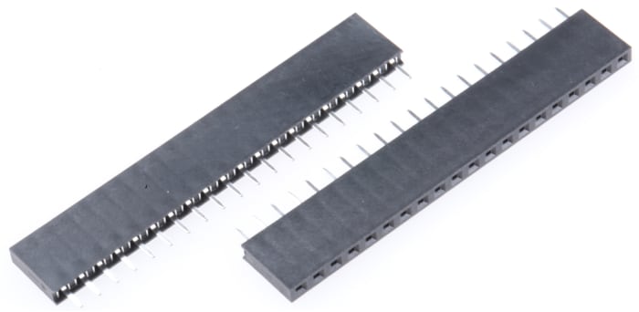 HARWIN Straight Through Hole Mount PCB Socket, 20-Contact, 1-Row, 2.54mm Pitch, Solder Termination