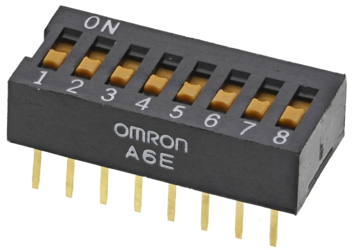 Omron 8 Way Through Hole DIP Switch 8P
