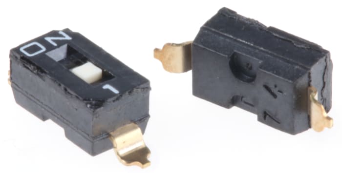 Commutateur DIP, DIP, 1 voies , 25 mA @ 24 V c.c., montage , montage CMS